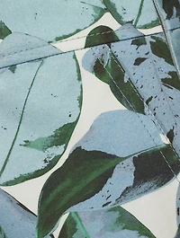 Midi Skirt Tropical Leaves Print