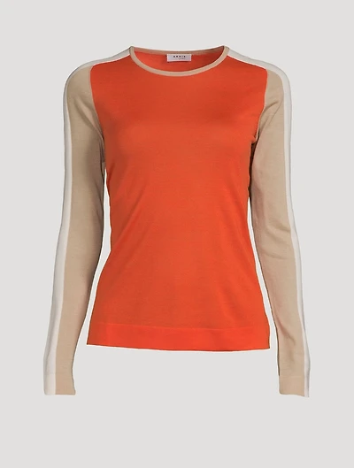 Colourblock Virgin Wool Sweater