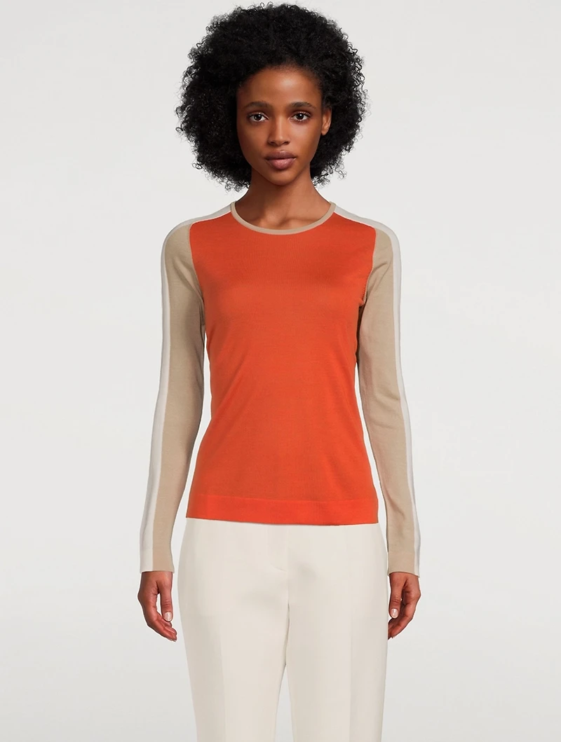 Colourblock Virgin Wool Sweater
