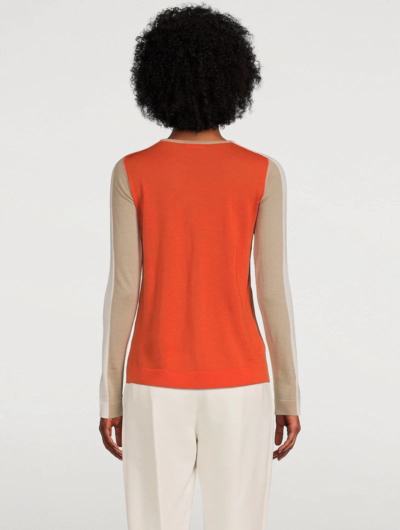 Colourblock Virgin Wool Sweater