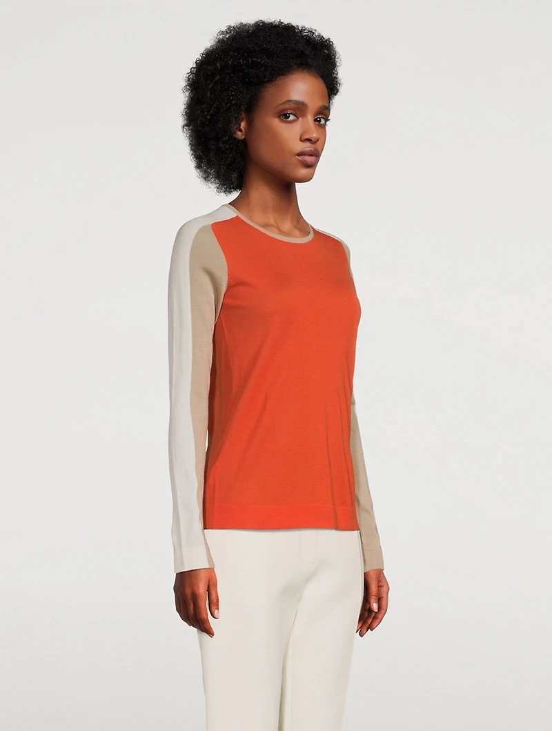 Colourblock Virgin Wool Sweater