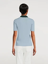 Colourblock Wool Polo Sweater