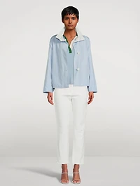 Colourblock Wool Polo Sweater