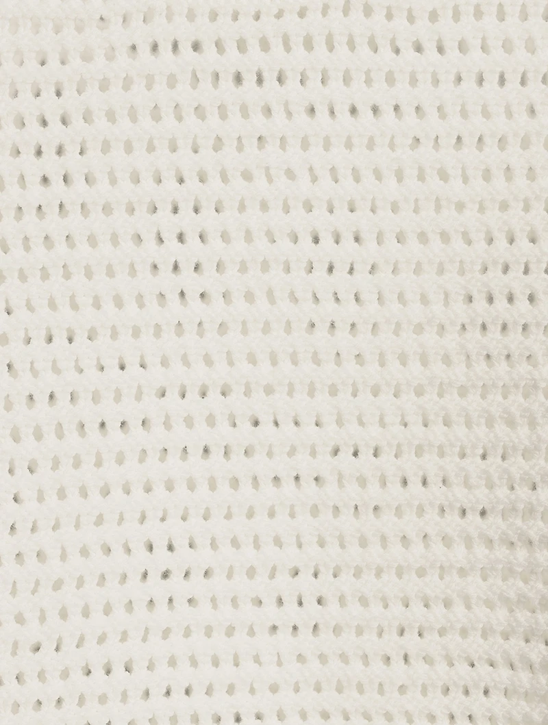 Short-Sleeve Crochet Sweater