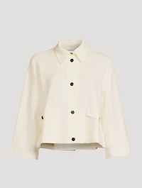 Stretch-Wool Knit Jacket