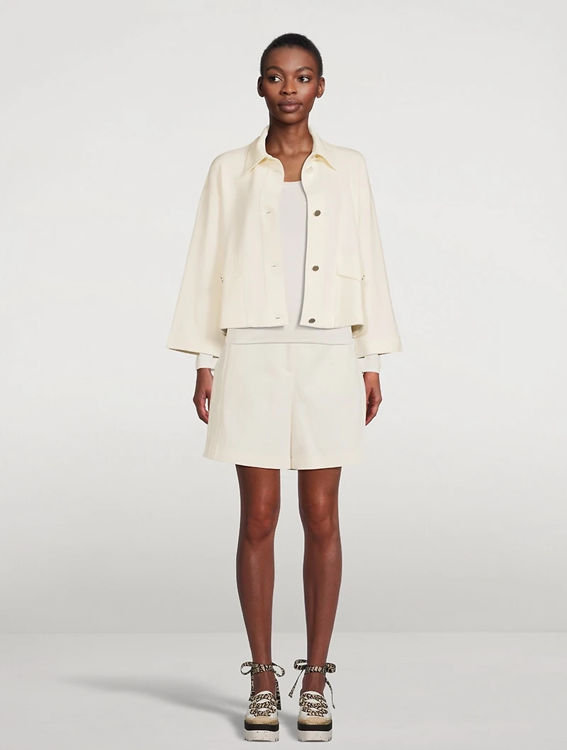 Stretch-Wool Knit Jacket