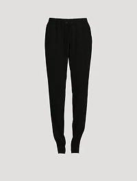 Mike Laser-Cut Crepe Joggers