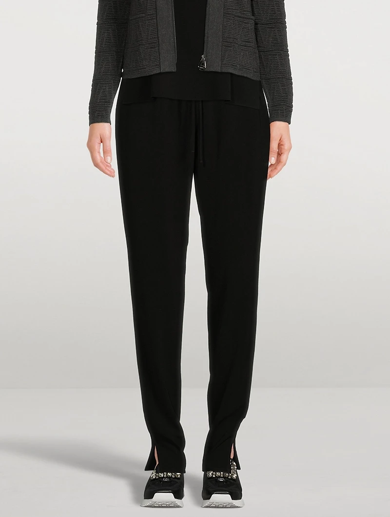 Mike Laser-Cut Crepe Joggers