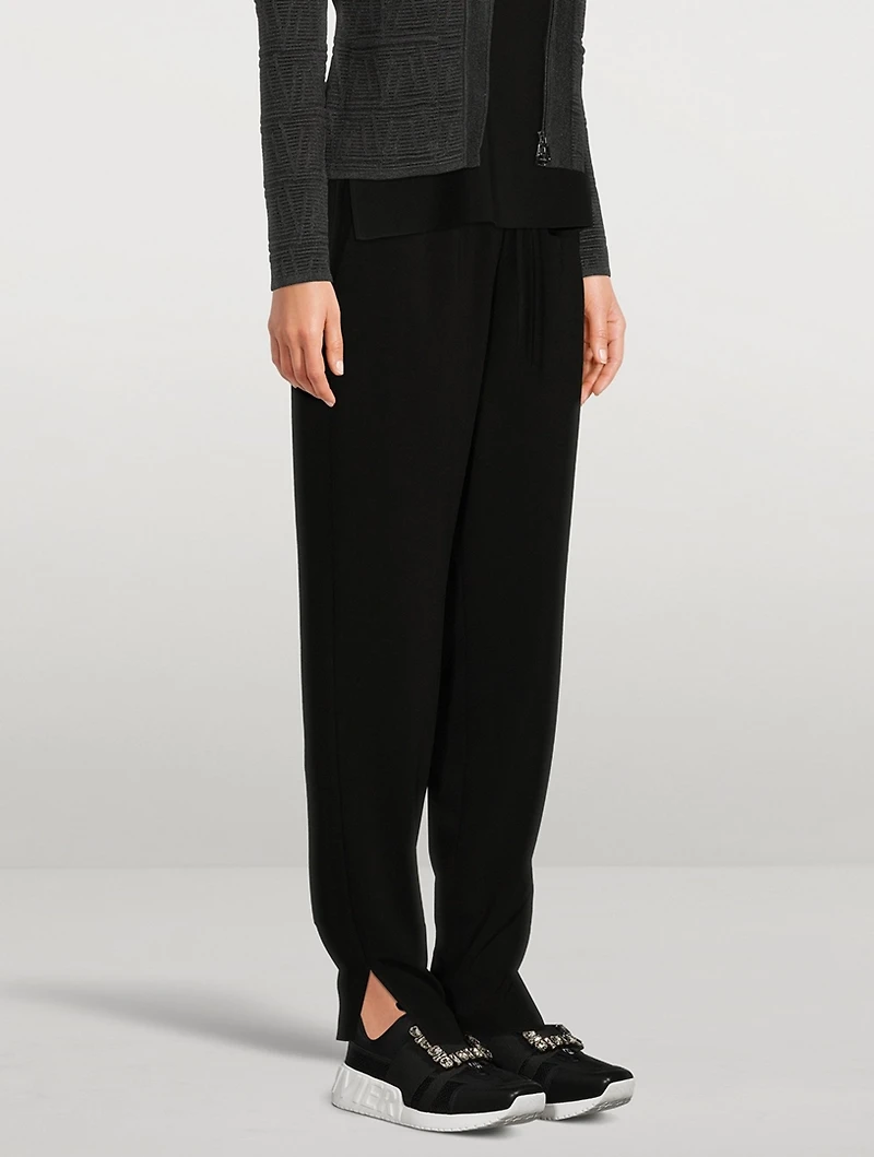 Mike Laser-Cut Crepe Joggers