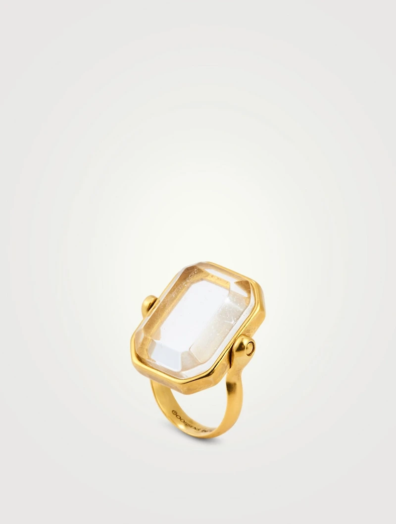 24K Gold Plated Crystal Ring