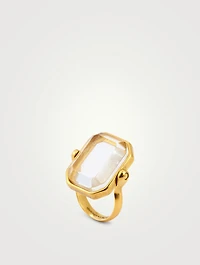 24K Gold Plated Crystal Ring