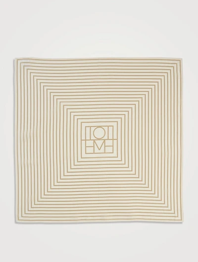 Silk Centered Monogram Scarf