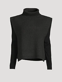 Ribbed Lambswool Poncho Bib