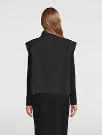 Ribbed Lambswool Poncho Bib