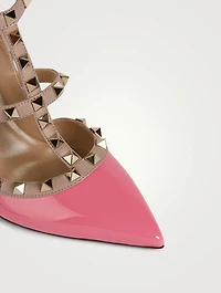 Rockstud Patent Leather Ankle-Strap Pumps