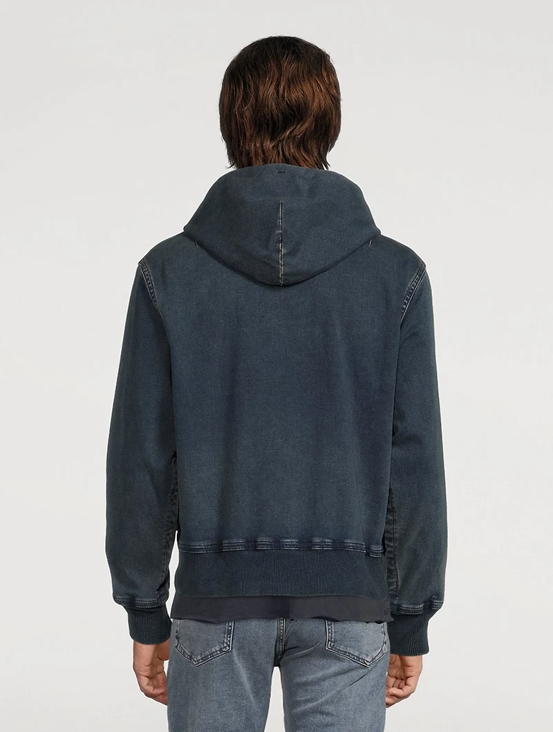 Damon Zip Loopback Denim Hoodie