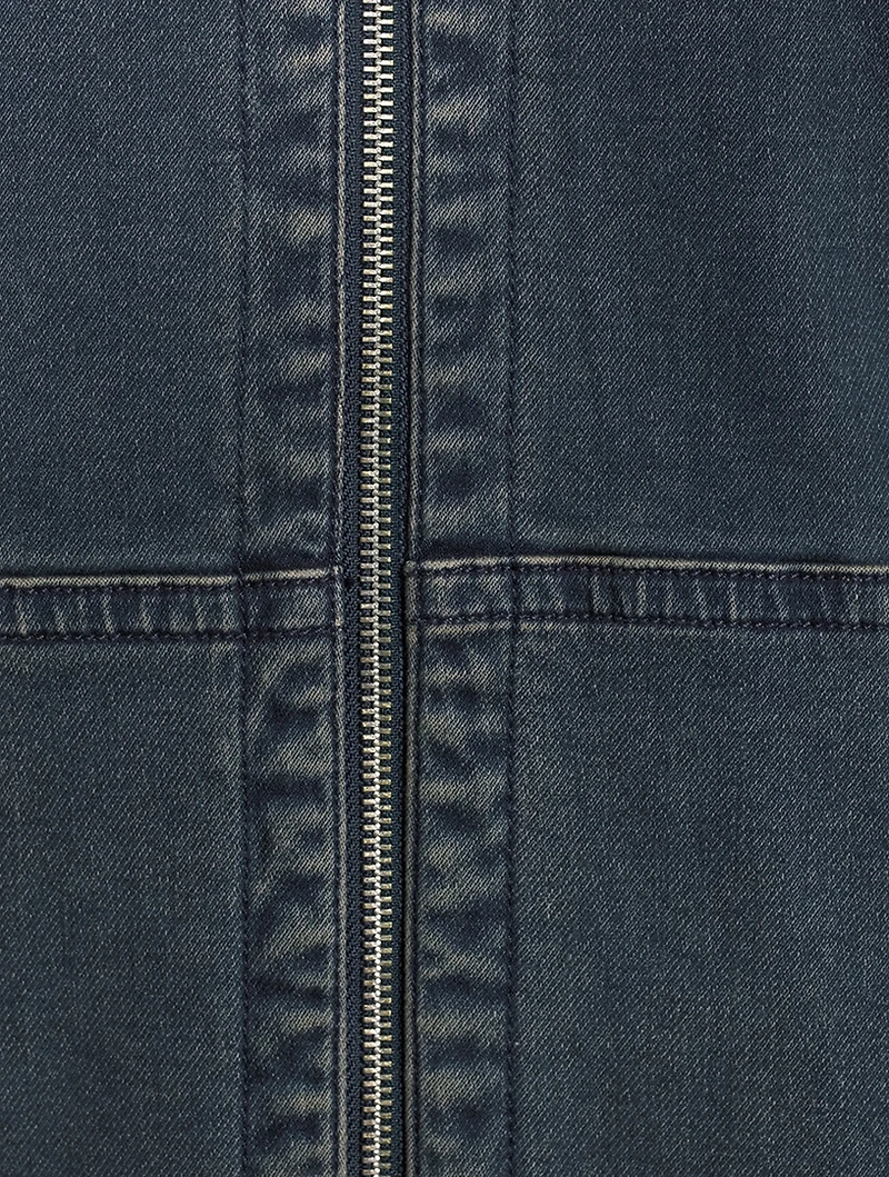 Damon Zip Loopback Denim Hoodie