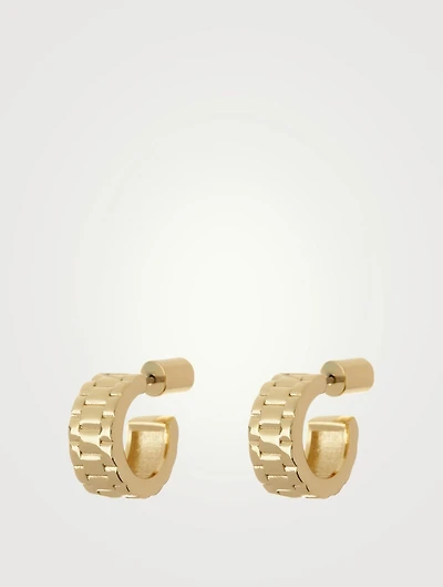 Mini Timepiece Hoop Earrings