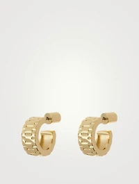 Mini Timepiece Hoop Earrings