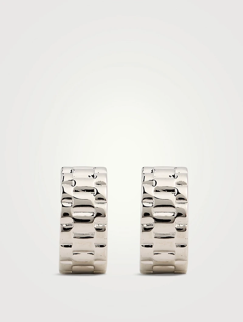 Mini Timepiece Hoop Earrings