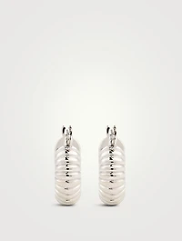 Ridged Mini Donut Hoop Earrings