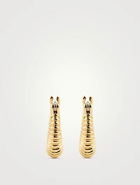 Ridged Mini Martina Hoop Earrings