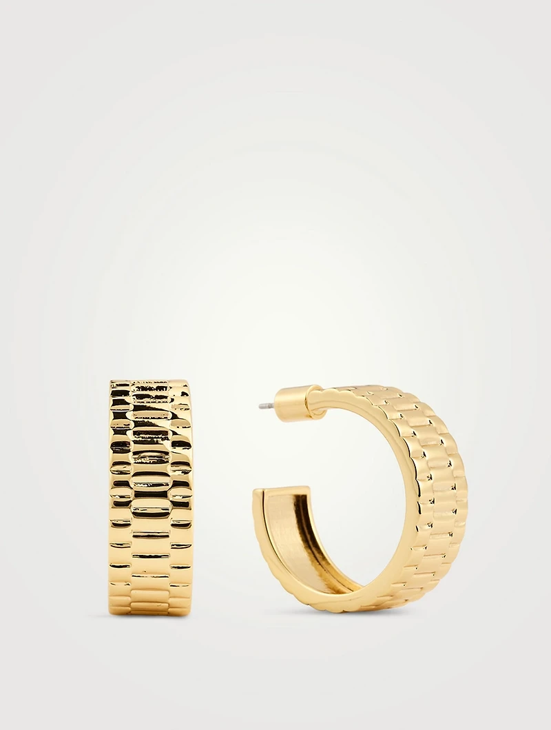 Timepiece Hoop Earrings