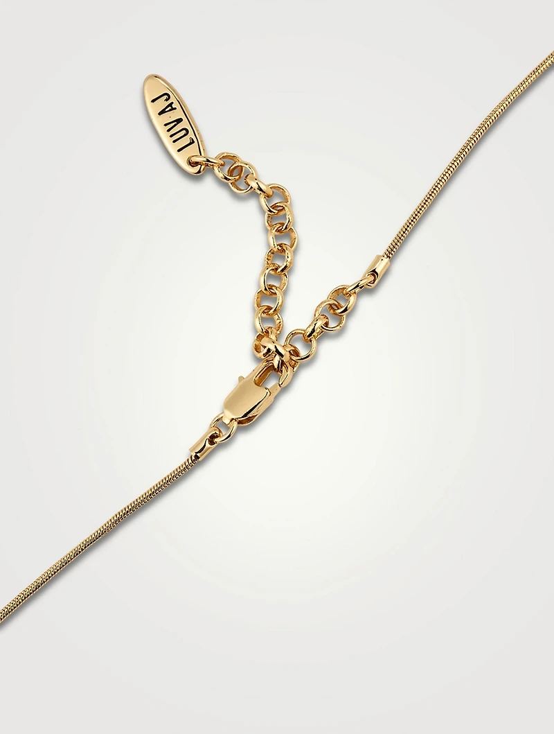 Brigitte Bezel Charm Necklace