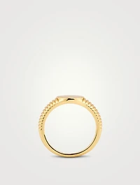 Ridged Signet Ring