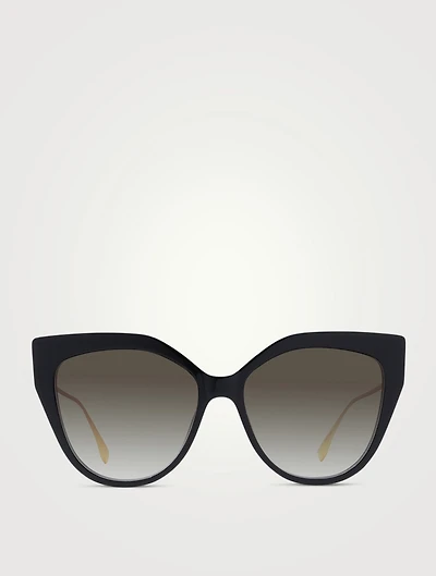 Baguette Round Cat Eye Sunglasses