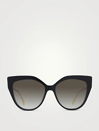 Baguette Round Cat Eye Sunglasses