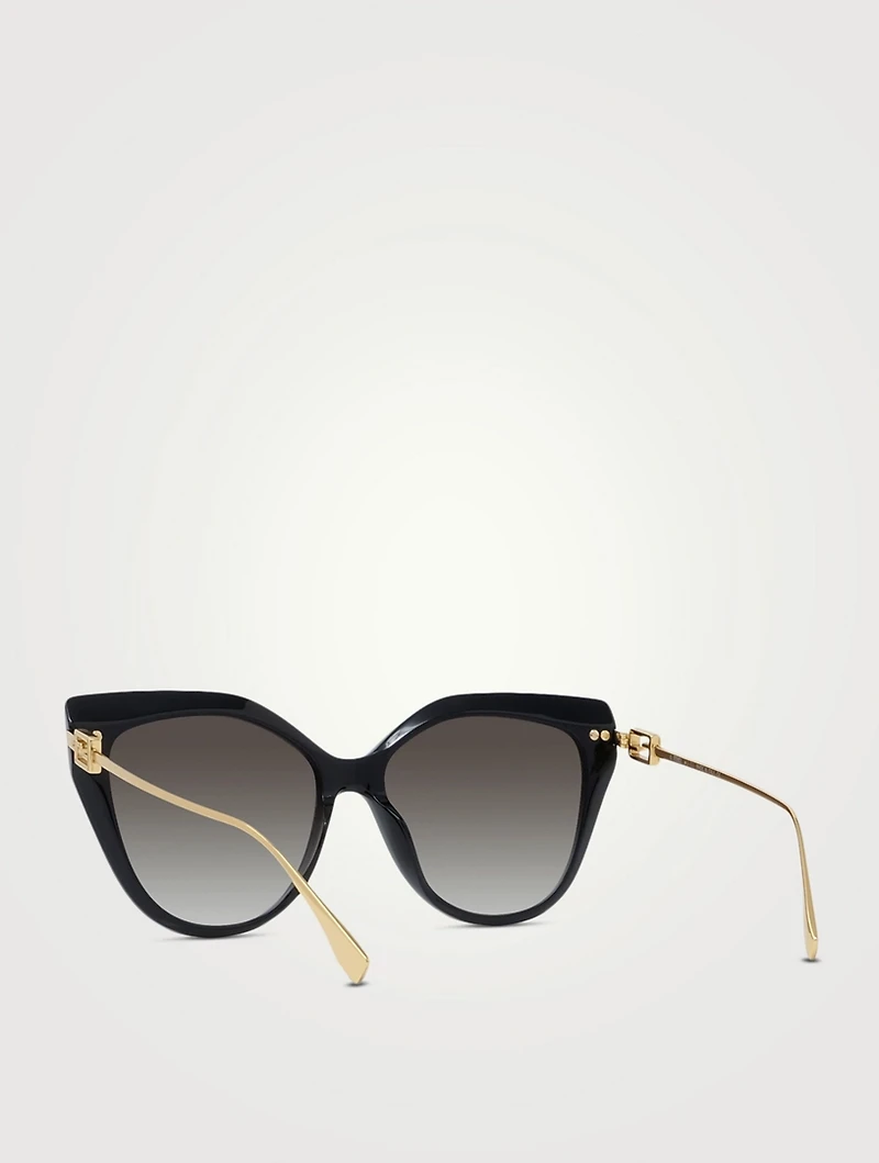 Baguette Round Cat Eye Sunglasses
