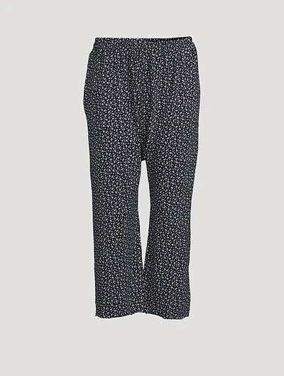 The Lounge Crop Pants Leaf Print