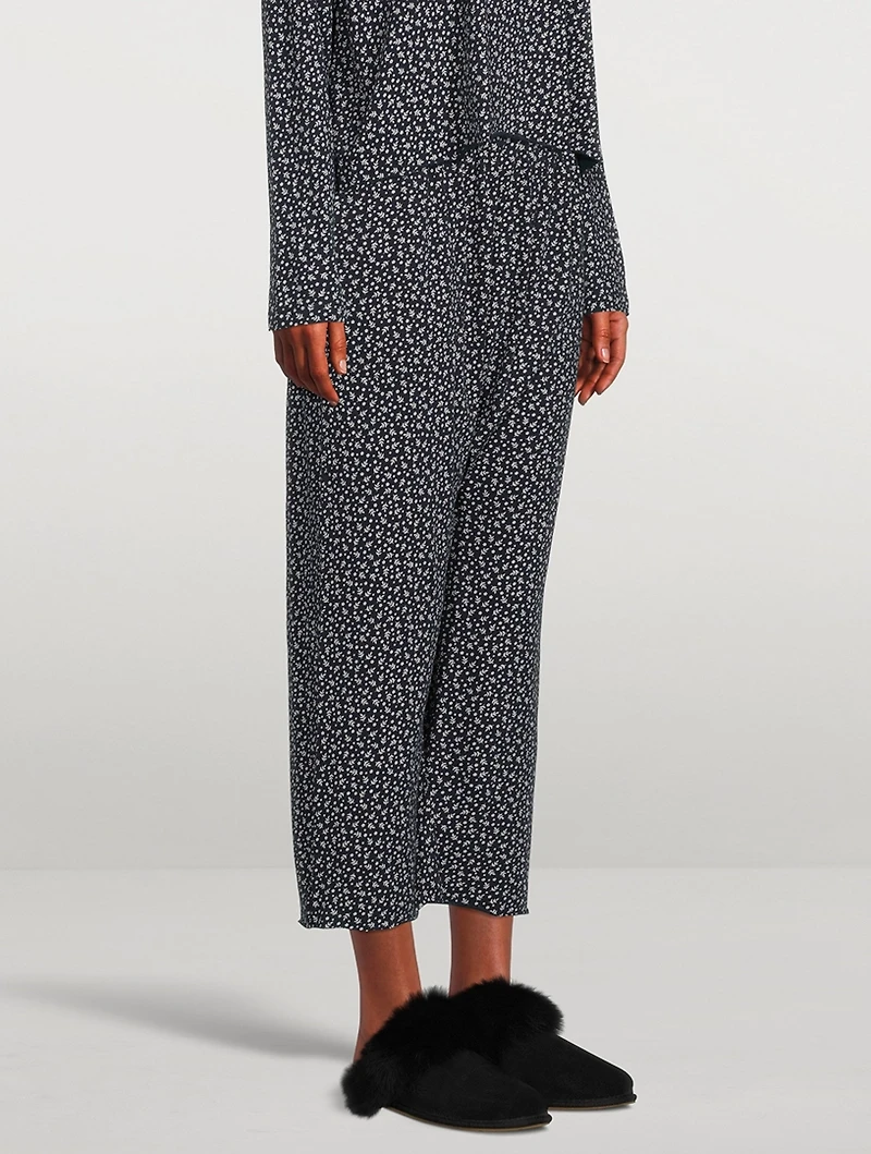 The Lounge Crop Pants Leaf Print