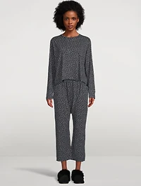 The Lounge Crop Pants Leaf Print