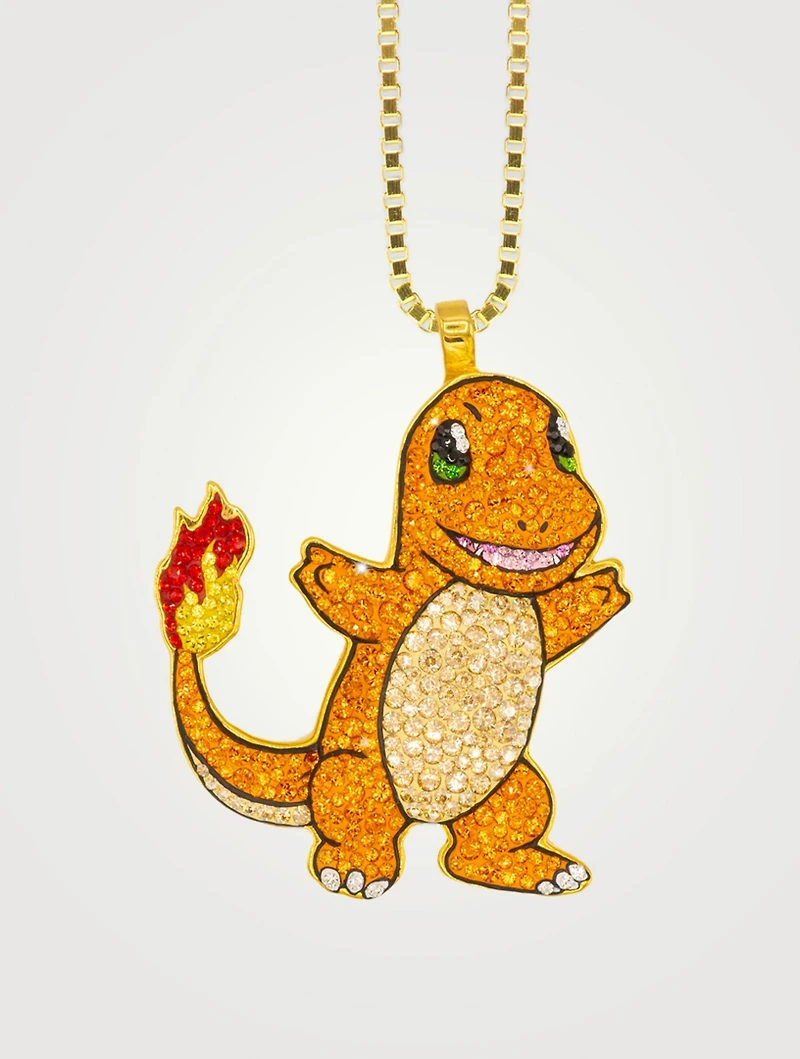 The Fire Dude Pendant Necklace With Crystals - Limited Edition