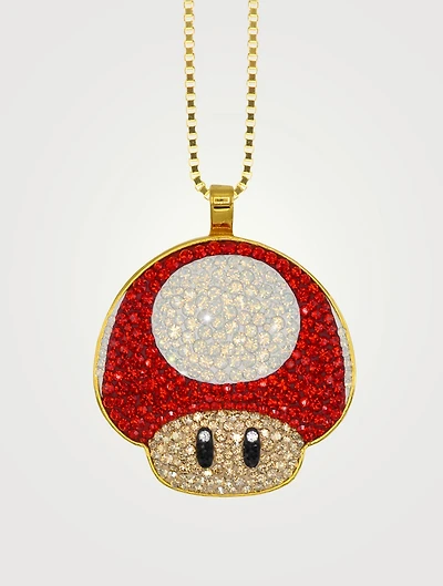 The Shroom Pendant Necklace With Crystals - Limited Edition
