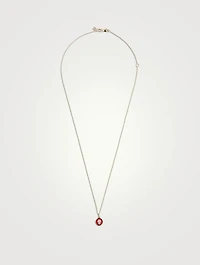 14K Gold Hamsa Pendant Necklace With Diamond