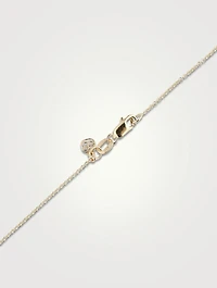 14K Gold Hamsa Pendant Necklace With Diamond