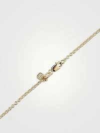 Large 14K Gold Starburst Pendant Necklace