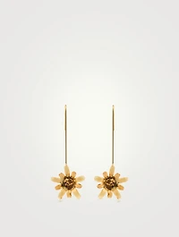Sunflower Drop Hook Earrings