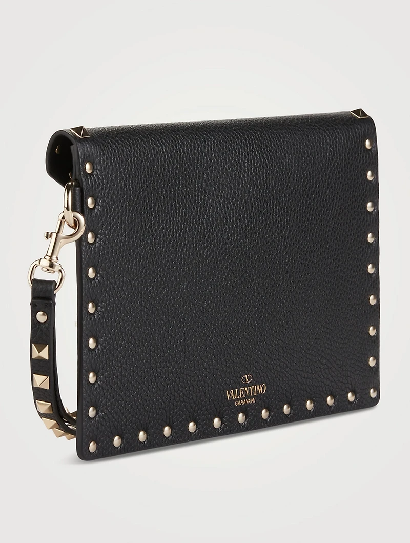 Medium Rockstud Leather Envelope Pouch