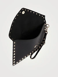 Medium Rockstud Leather Envelope Pouch
