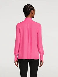 Silk Georgette Blouse With Scarf