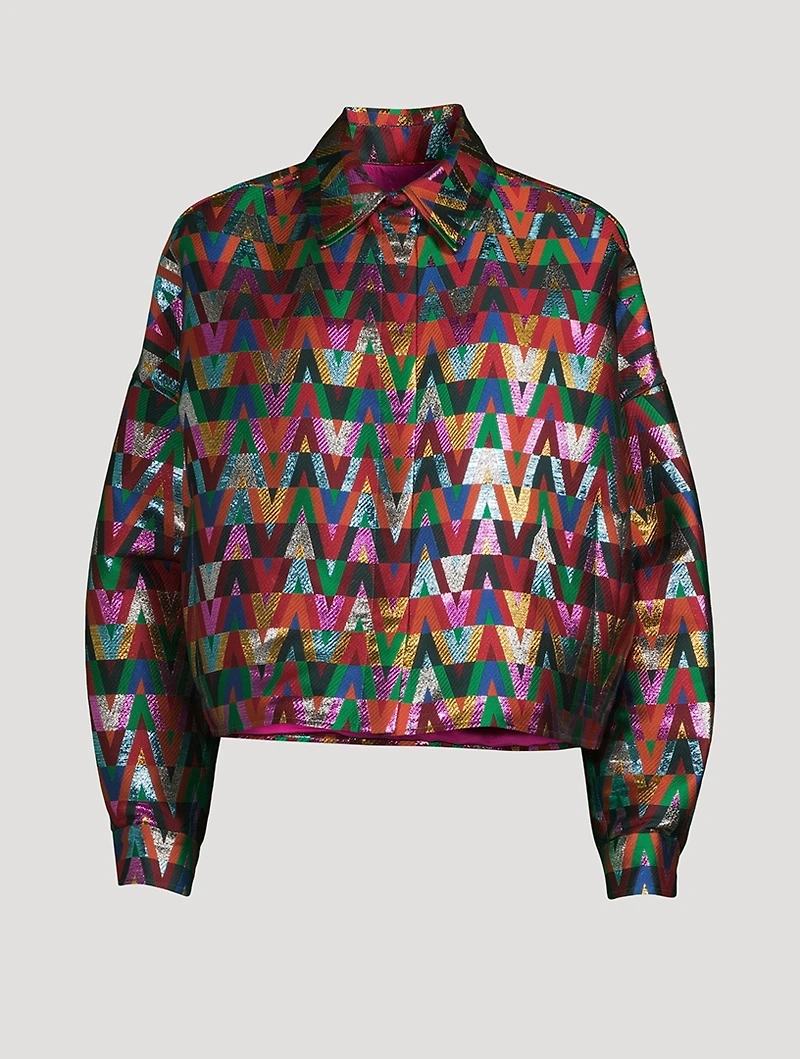 Lurex V Optical Jacquard Jacket
