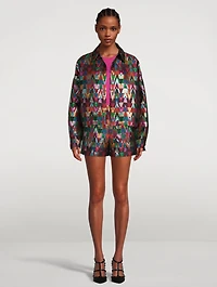Lurex V Optical Jacquard Jacket