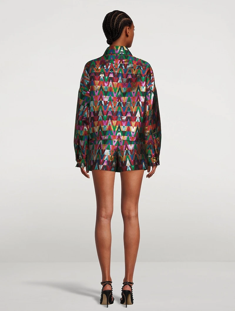 Lurex V Optical Jacquard Jacket