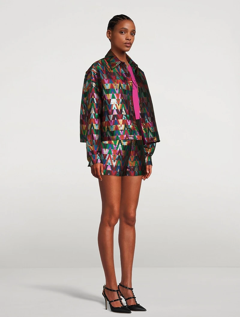 Lurex V Optical Jacquard Jacket