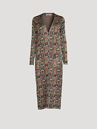 Lurex V Optical Jacquard Cardigan Dress