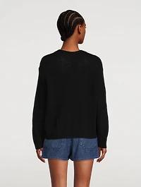Embroidered Butterfly Wool Sweater